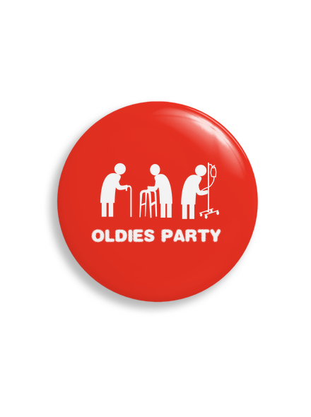 Oldies party placka uni