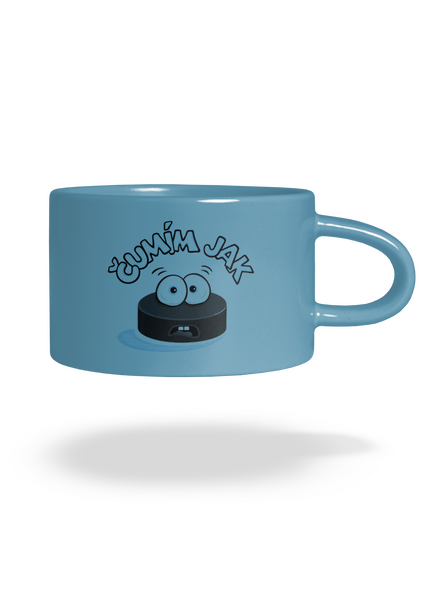 Čumím jak puk hrnek makronka Blue Macaron