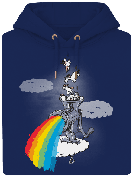 Jak vzniká duha unisex mikina premium Navy