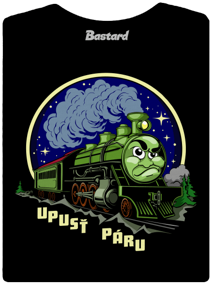 Upusť páru dámské tričko Black