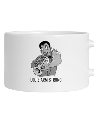 Louis Armstrong hrnek makronka White