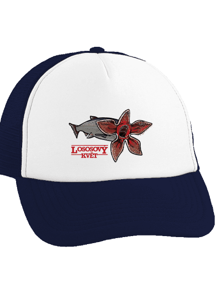 Lososový květ kšiltovka truckerka French Navy cap