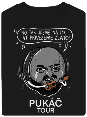 Pukáč tour unisex mikina bez kapuce Black