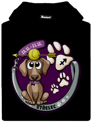 Psí horoskop: Střelec dětská mikina klokanka Black