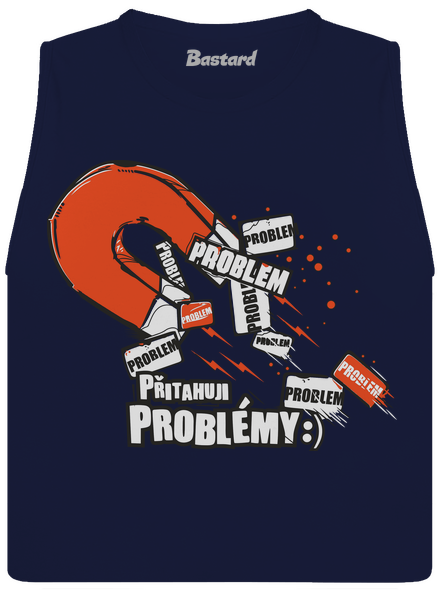 Magnet na problémy dámské tílko volné Navy