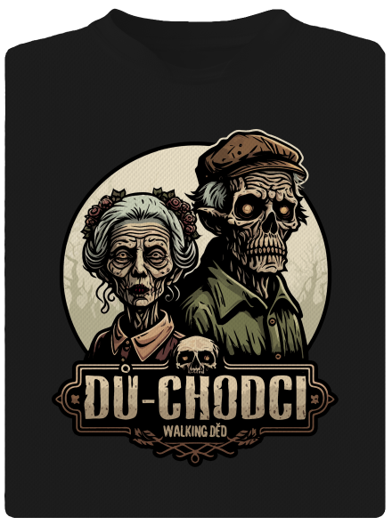 Dů-chodci pánské sportovní tričko Black