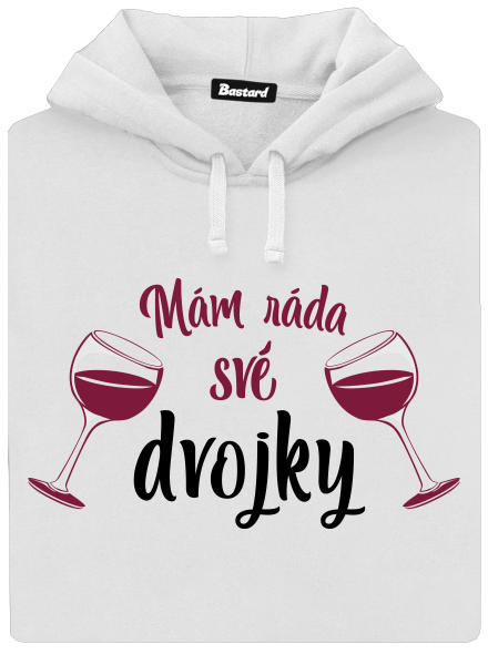 Dvojky dámská mikina klokanka White