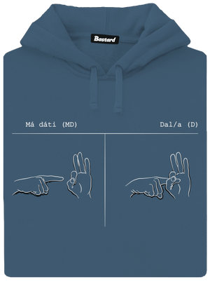 Má dáti dal dámská mikina klokanka Denim