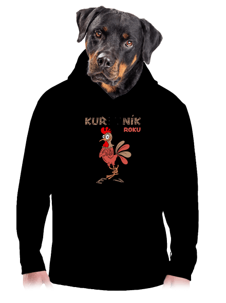 Kur(ev)ník roku pánská mikina klokanka Black