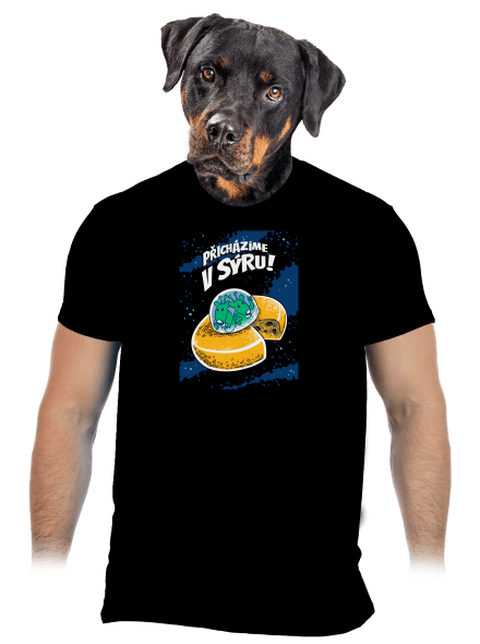 Přicházíme v sýru pánské tričko Black
