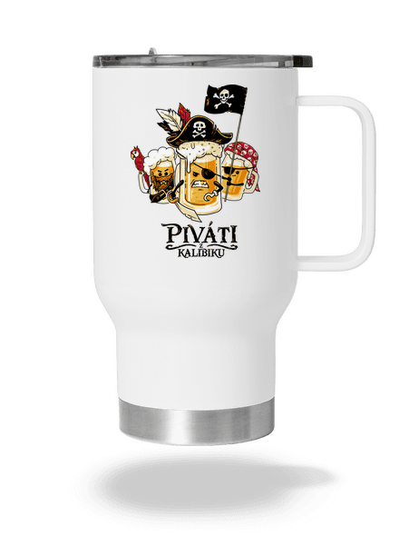 Piváti z Kalibiku termohrnek White