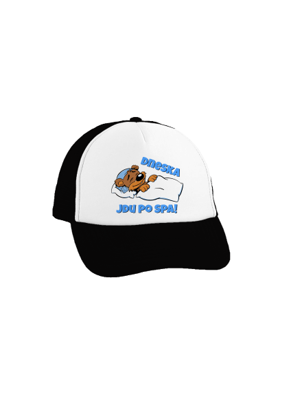 Dneska jdu po spa kšiltovka truckerka Black cap