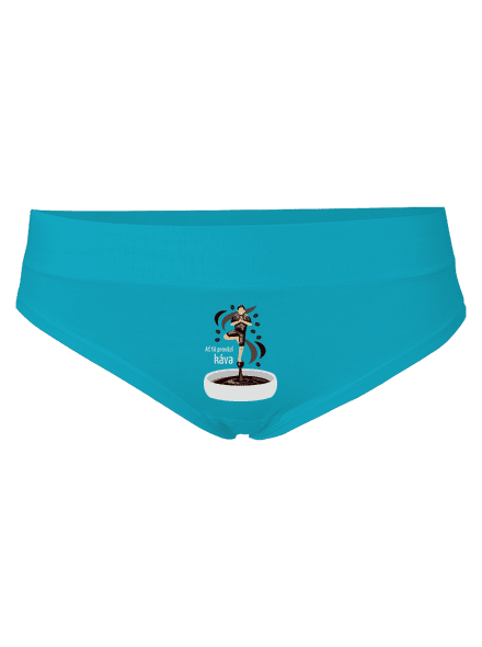 Káva provází dámské kalhotky Turquoise