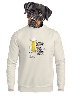 unisex mikina bez kapuce