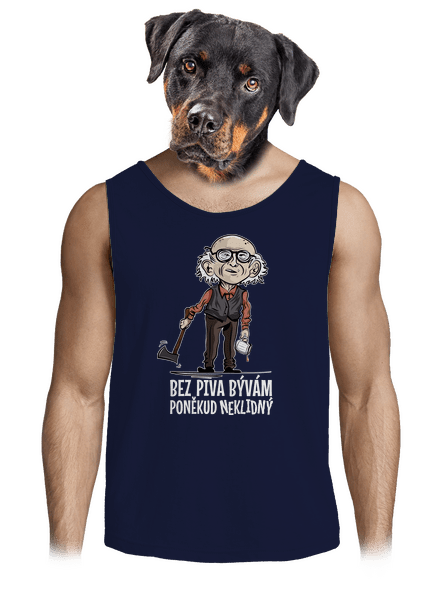Neklidný bez piva pánské tílko French Navy