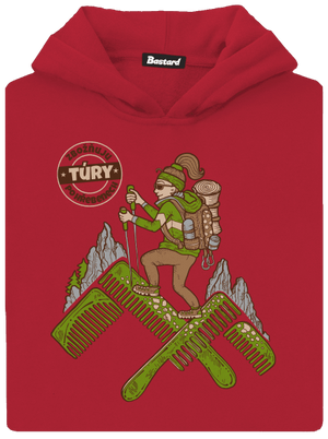 Turistka dětská mikina klokanka Fire Red