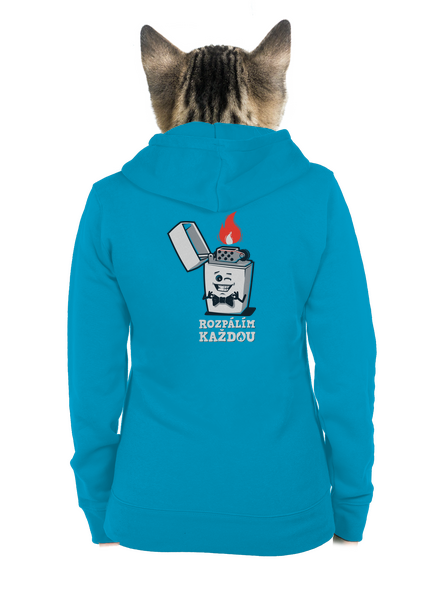 Rozpálím každou dámská mikina na zip Blue Atol