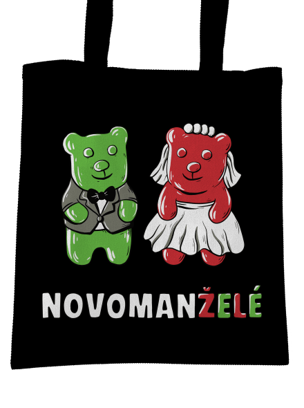 Novomanželé z želé taška Black