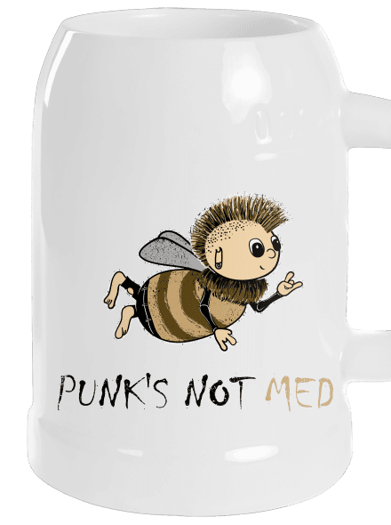 Punks Not Med půllitr White