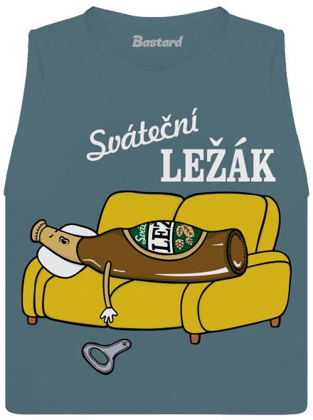 Sváteční ležák dámské tílko volné Heather Deep Teal