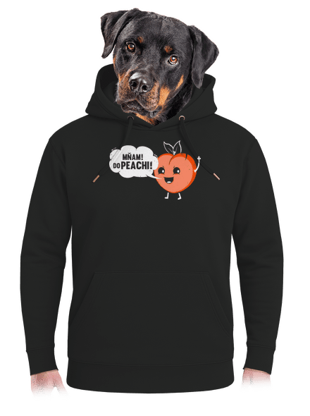 Mňam do peachi unisex mikina premium Dark Black