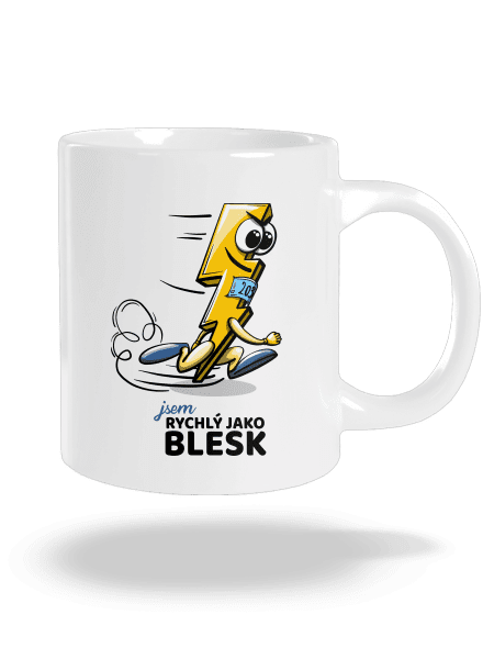 Rychlý jako blesk velký hrnek White