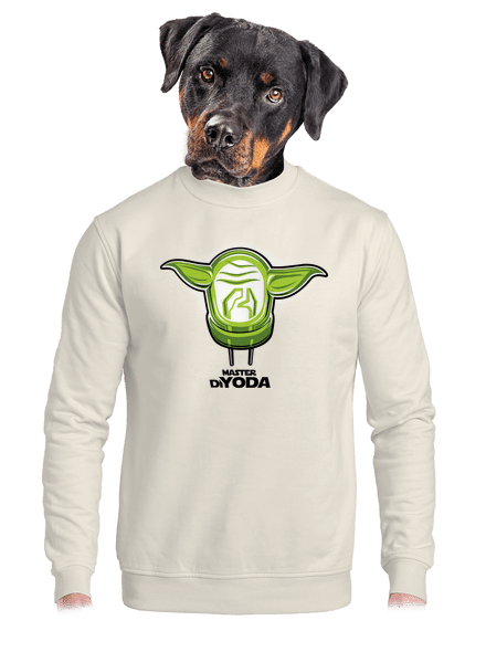 Mistr DiYoda unisex mikina bez kapuce Off White