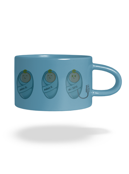 AI baby hrnek makronka Blue Macaron