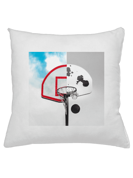 Basketbalový kontrast polštář White