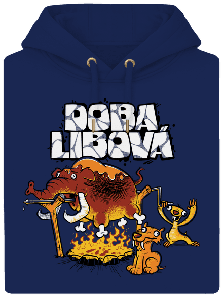 Doba libová unisex mikina premium Navy