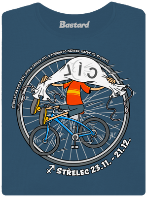 Cyklistický horoskop: Střelec dámské tričko premium Petrol Blue