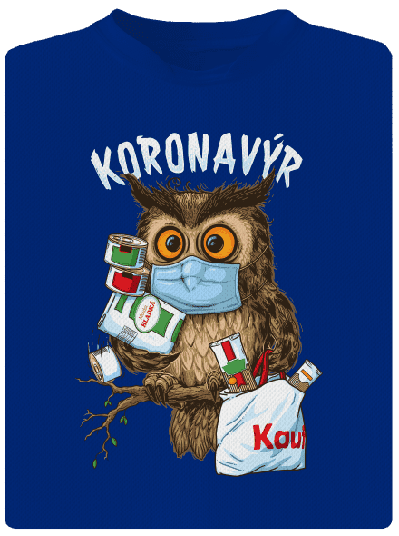 Koronavýr pánské sportovní tričko Royal Blue Mal