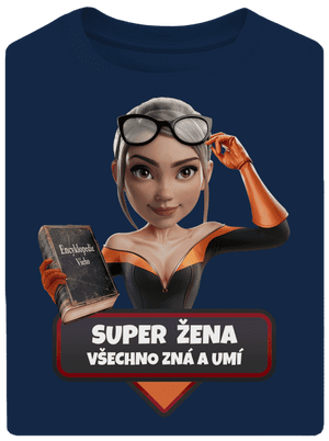 Super máma unisex tričko oversized Midnight Blue