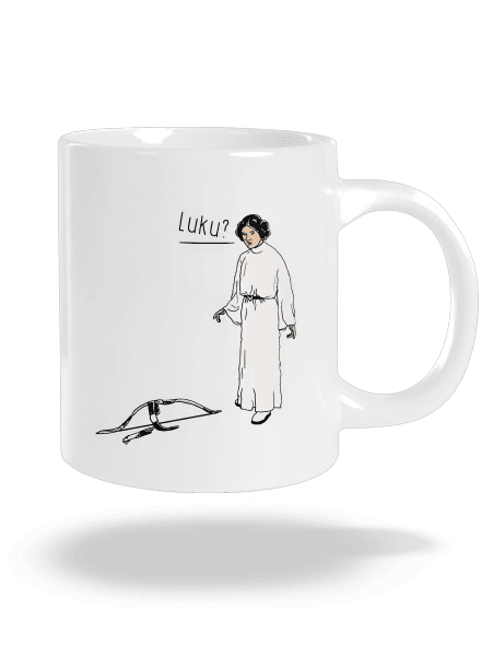 Luke a Leia velký hrnek White