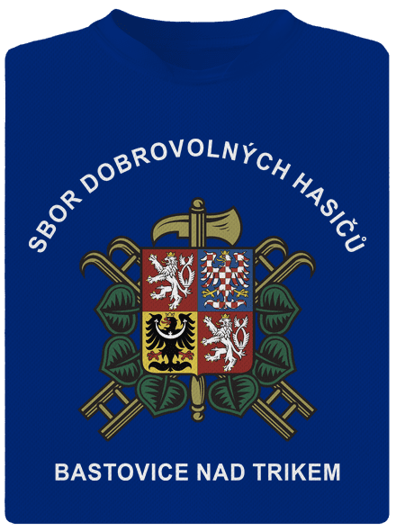 Sbor dobrovolných hasičů s vlastním erbem obce pánské sportovní tričko Royal Blue Mal