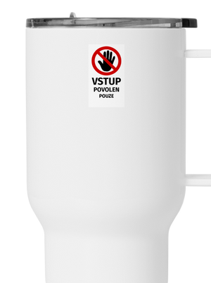 Vstup povolen termohrnek White