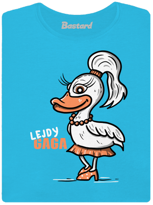 Lejdy Gaga dámské tričko s lemem Blue Atol