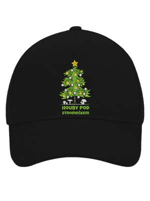 Houby pod stromečkem kšiltovka baseballka Black