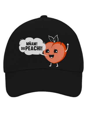 Mňam do peachi kšiltovka baseballka Black
