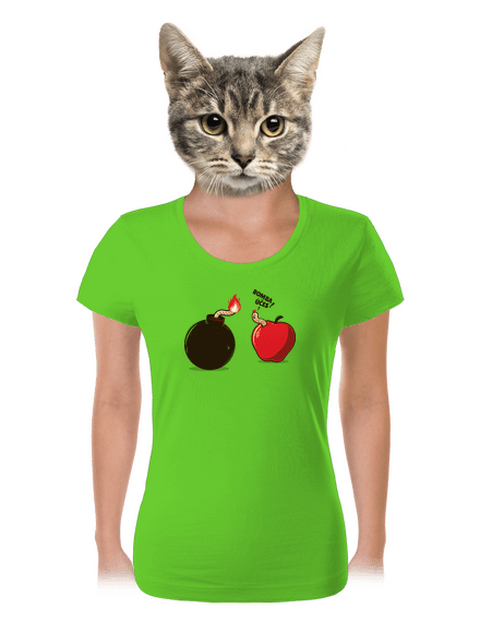 Bombovej účes dámské tričko Apple Green