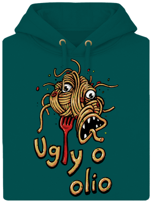 Ugly o olio unisex mikina premium Emerald Green