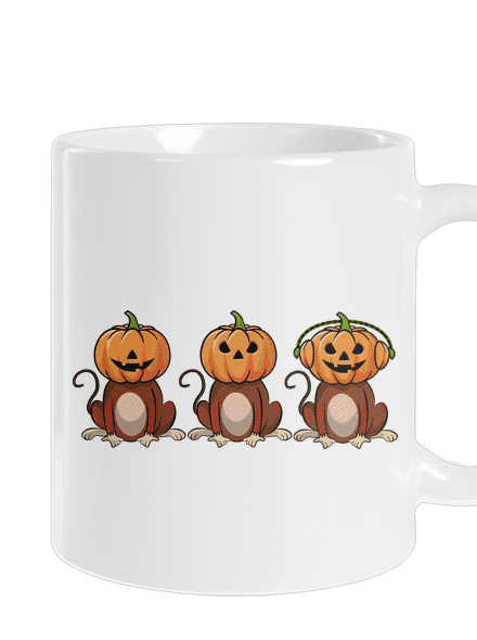 Halloween opičky klasický hrnek White