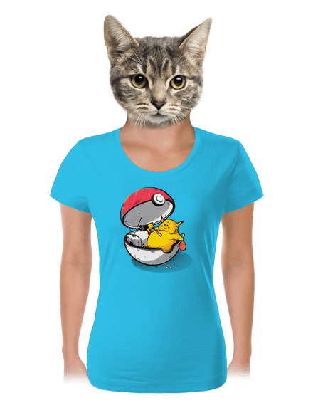Konec pokémona dámské tričko Blue Atol