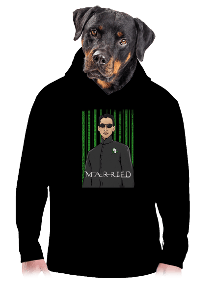 Neoženich pánská mikina klokanka Black