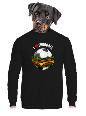 Foodball unisex mikina bez kapuce Black
