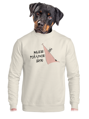 unisex mikina bez kapuce