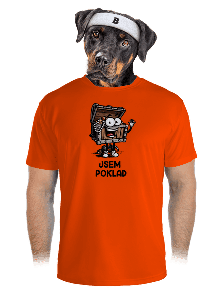 Jsem poklad pánské sportovní tričko Neon Orange