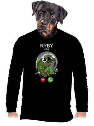 Ryby volají pánské dlouhý rukáv Black
