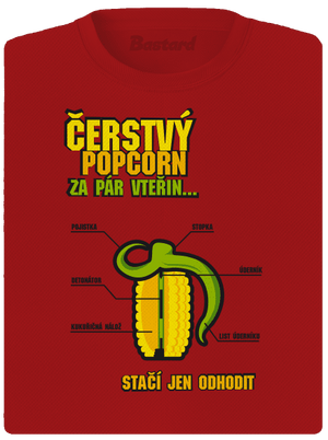 Čerstvý popcorn dámské sportovní tričko Red Mal