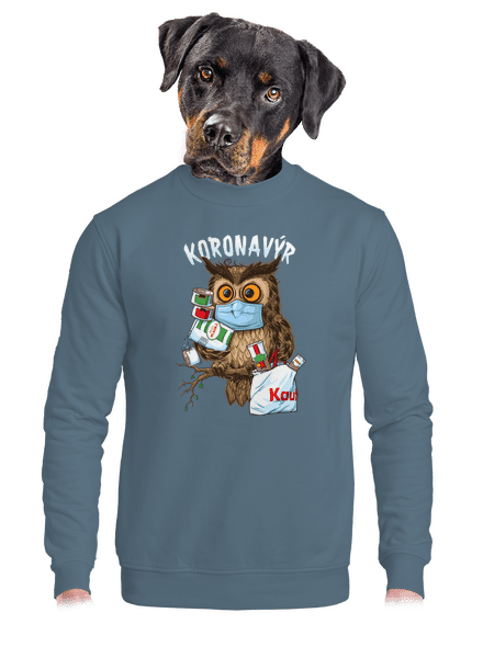 Koronavýr unisex mikina bez kapuce Nordic Blue